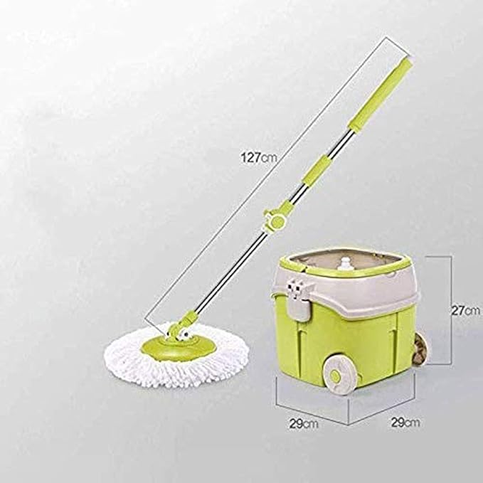 MopHome Free Hand Washing Spin Bucket Combination Set for Kitchen Floor Cleaning Heads