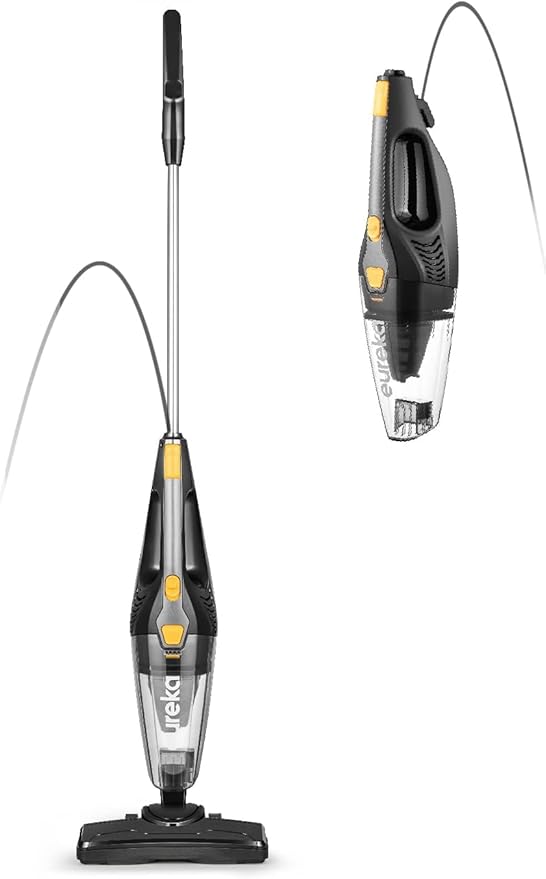 Eureka Blaze Stick Vacuum Cleaner Powerful Suction 3-in-1 Small Handheld Vac with Filter for Hard Floor Lightweight Upright Home Pet Hair Dark Black