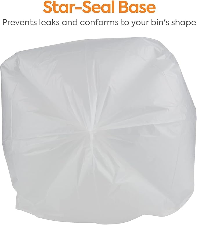 Professional 50-56 Gallon Trash Bag 43 x 48 High Density 22 mic Natural 150 Bags/Box