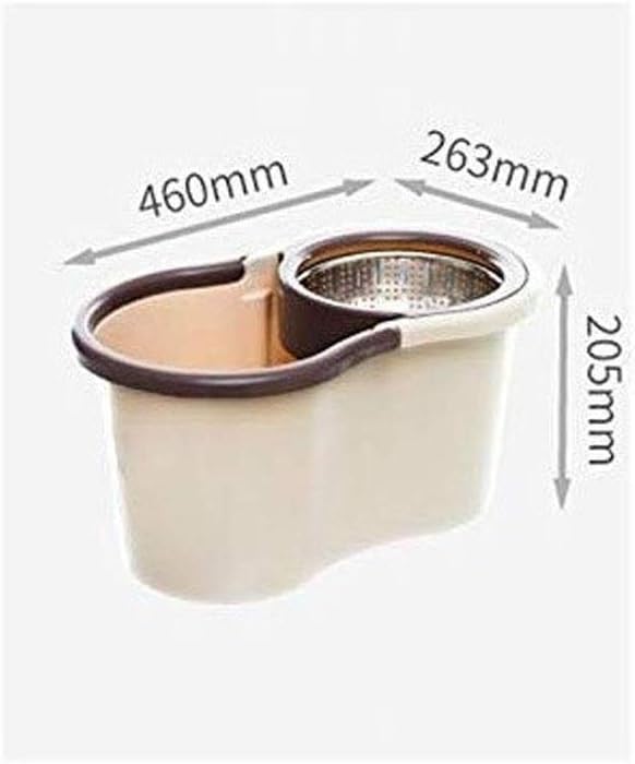 Rotating Mop Wheel Bucket System with Stainless Steel Set for Floor Cleaning with Extended Length Adjustable Handle