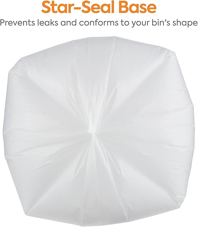 Professional 40-45 Gallon Trash Bag 40 x 48 High Density 22 mic Natural 150 Bags/Box