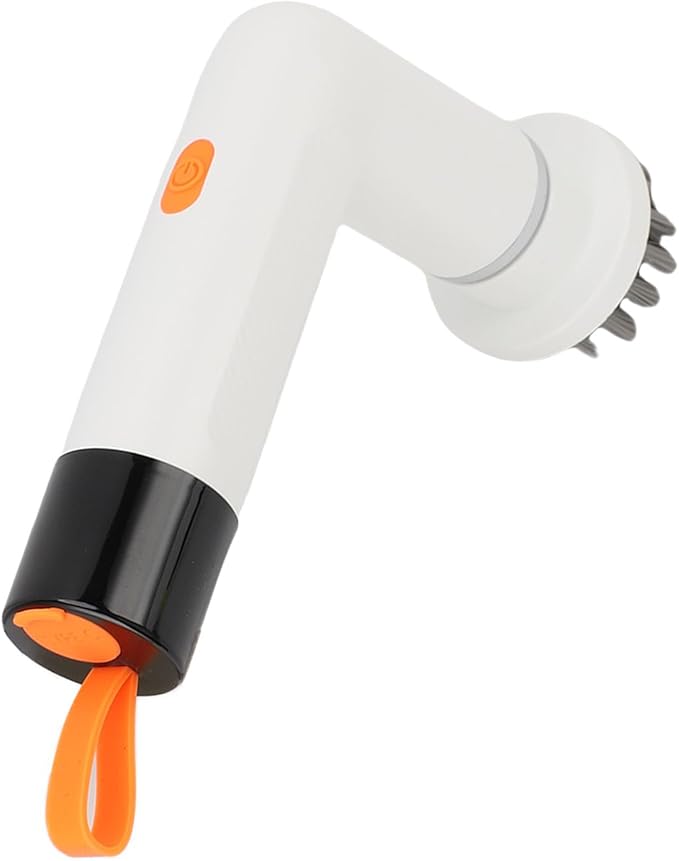 TOPINCN Electric Scrubber for Bathroom 2 Speeds Cordless Power Shower Scrubber Brush Scrubber Automatic Bathroom Brush Cleaner with 4 Replaceable Heads for Tile Tub (White)