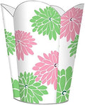 Marye-Kelley WB1563- Mod Mum Green and Pink Wastepaper Basket