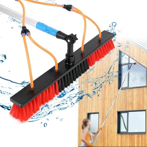 Glass Cleaning Brush Home Water Fed Telescopic Pole Kit Solar Panel Brush Rotating for Photovoltaic PanelProfessional Photovoltaic and Solar Panel Cleaning Kit with Adjustable Water Fed Pol