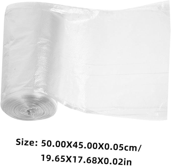 Thick White Flat Garbage Bags 45x50 Inches 300pcs (10 Rolls X 30 Bags) Heavy-duty Kitchen and Bathroom Trash Bags for Home and Office Use