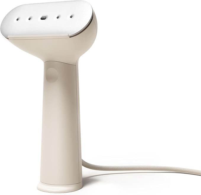 Steamery Handheld Clothes Steamer Cirrus 3 1200W US Plug Heated Ironing Plate Fast Heat Up Garment Wrinkle Remover Beige