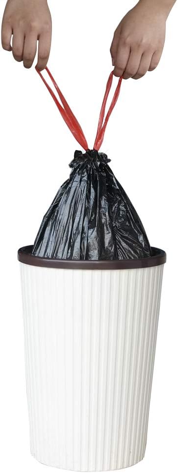 Teyyvn Black Drawstring Trash Bags 4 Gallon 220 Counts