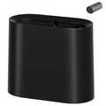 SUBEKYU 2.3 Gal Trash Can for BathroomSmall Office Garbage Can for KitchenSlim Rectangular Waste BinPlasticBlack
