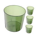 PRETYZOOM 4pcs Transparent Plastic Wastebasket Round Clear Garbage Container Bin for Home Office Bathroom Kitchen and Dorm Room and Stylish Multiuse Design