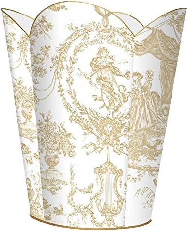 Marye-Kelley WB442-Beige Toile Wastepaper Basket