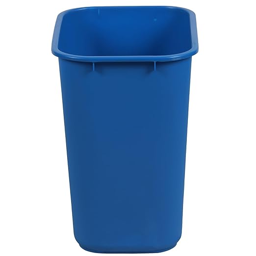 MARKSON 7 Gallon Plastic Rectangular Wastebasket Blue