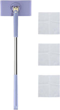 Dust Away Mop – Flat Cleaning mop Wet Dry Cleaning Towels | 18×6 in Size Lightweight Swivel Head Machine Washable Pads Perfect for Quick Cleaning of Hardwood Laminate and Tile Floors