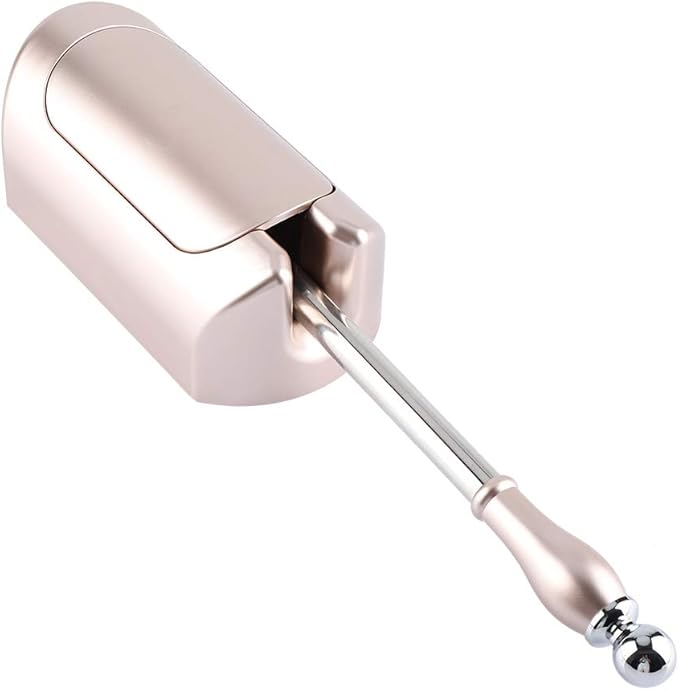 Toilet Bowl Brush and Holder - Stainless Steel Handle Toilet Brush - Household Brush - Tool Set - for HomeHotelBathroom (Rose Gold)