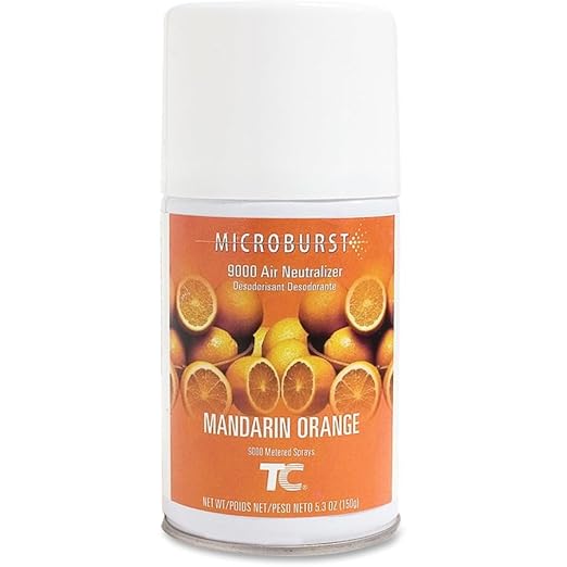 Rubbermaid Commercial Microburst 9000 Aerosol Air Freshener Refill Mandarin Orange