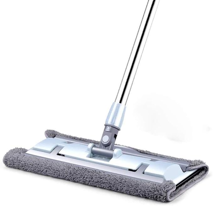 360 Degree Spin Mop with Large Microfiber Pads Flat Floor Telescopic Handle Home Windows Kitchen