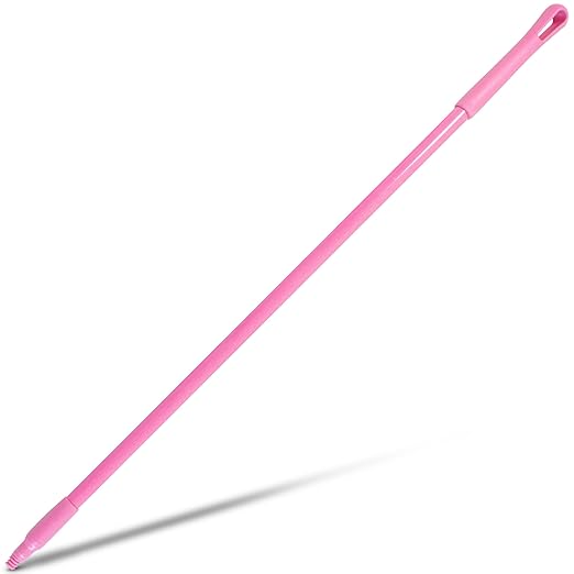 SPARTA 41225EC26 Fiberglass Broom Handle Mop Handle Replacement Handle With Acme Threaded Tip For Commercial Cleaning 48 Inches Pink (Pack of 12)