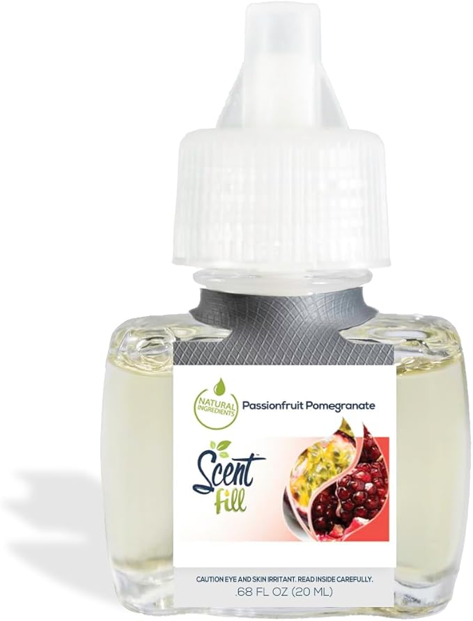 Scent Fill Passionfruit Pomegranate Plug in Air Freshener 4 Scented Oil Refills