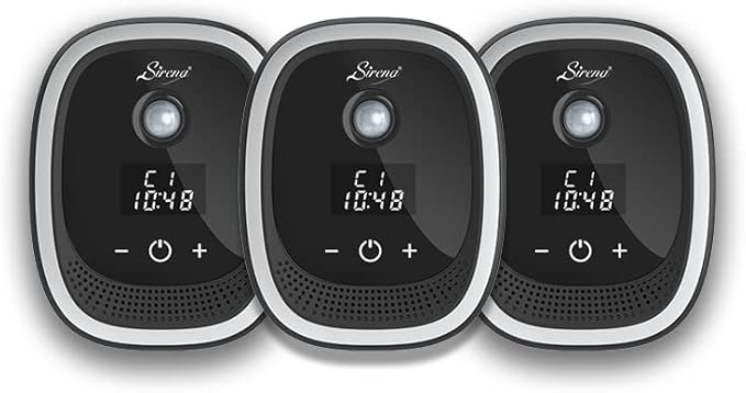 Sirena Air Ionizers for Home Negative Ion Filtration System Quiet Air Freshener for Bedroom Kitchen Removes Odors Smoke Dust Pets Mini Ionic Air Purifier w/built in Clock and Night Light (3)
