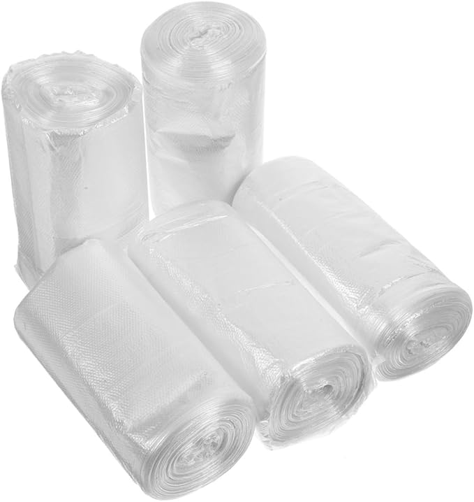 DOITOOL Thickened White Trash Bags 45x50cm 300pcs (30pcs/roll X10) Plastic Garbage Bags for Bathroom and Office Wastebaskets Small Heavy-duty Home Trash Can Liners