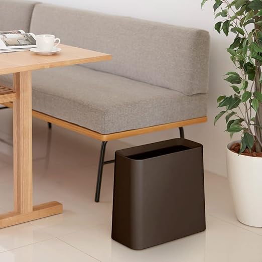 Ideaco TUBELOR® Hi-Grande Designer Rectangular Waste Bin Conceals Any Plastic Bag 3.0 Gal Matte Brown