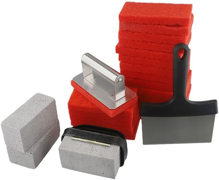 Griddle Cleaning Kit for 26 Pieces- Heavy Duty Grill Cleaner Kit Wit Gardening and Home Furnishings Accessories