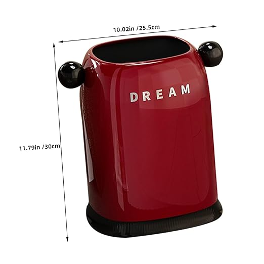 Lurrose Modern Plastic Trash Can Double Walled Wastebasket for Bathroom Kitchen Bedroom Office Thick PP Open Top Garbage Bin with Hidden Trash Bag Design Lightweight