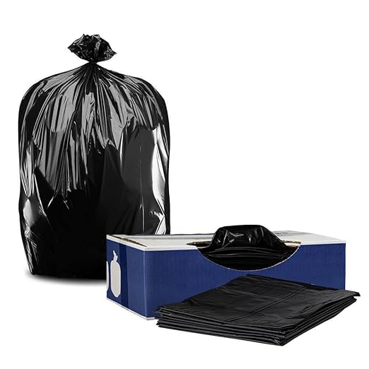 Plasticplace 65 Gallon Trash Bags â”‚ 2.7 Mil â”‚ Black Heavy Duty Garbage Can Liners â”‚100 Count (Pack of 1)