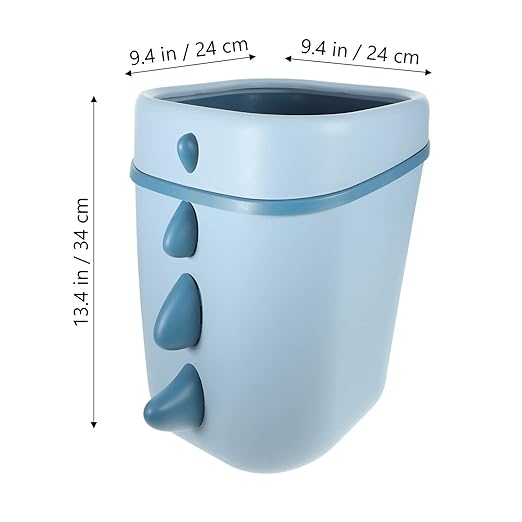 Cabilock Kitchen Trash can Dinosaur Trash Can Open Top Paper Wastebasket Tabletop Garbage Bin Round Countertop for Home Office Bathroom Kitchen Plastic Garbage Bin