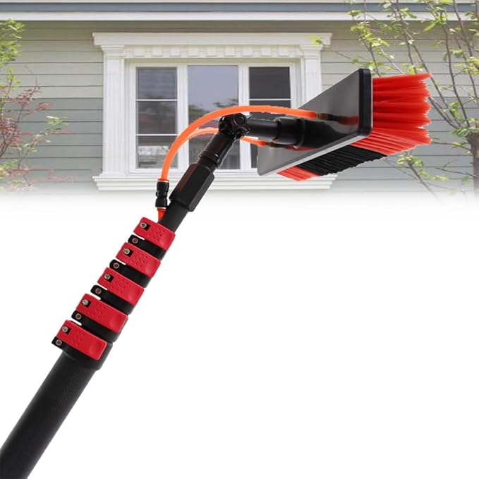 Professional High-Altitude Window Glass Cleaning Tools Solar Photovoltaic Panel Cleaning Water Spray 3.6-9M Cleaning Kit Equipment Extension Rod9m/30ft