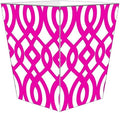 Marye-Kelley-Fuschia Madison Wastepaper Basket Wastebasket Decoupage Wood Decorative Wastebasket for Kitchen Bathroom Bedroom Living Room Handmade Made in The USA