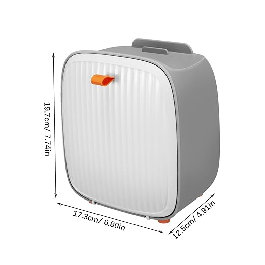 PRETYZOOM Mini Desktop Hidden Trash Can for Dorm Space-Saving Countertop Waste Basket Stability