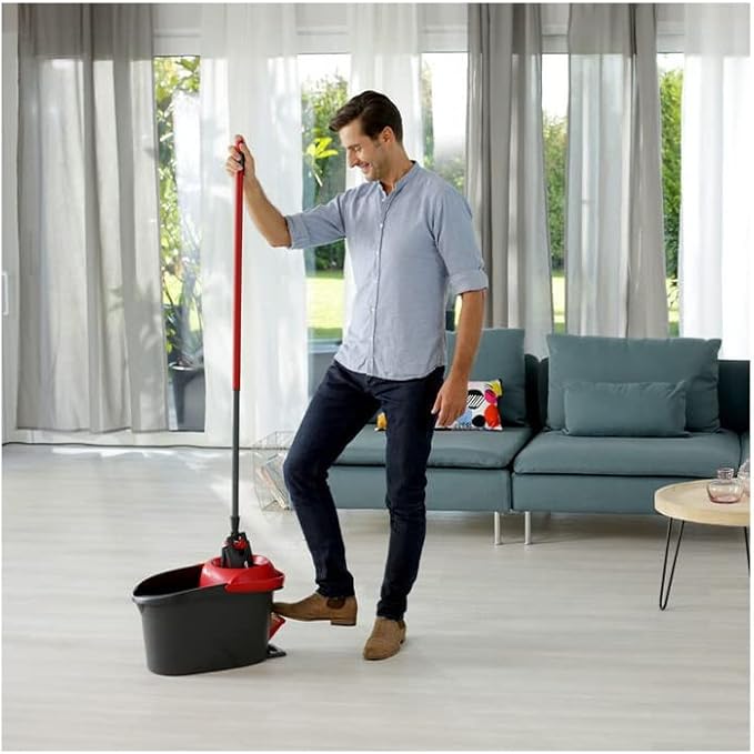 Vileda Floor mop Microfibre red Set