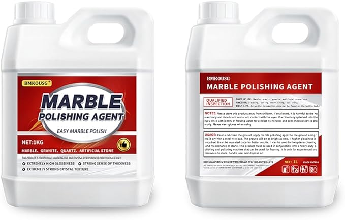 Professional Marble Polish Polishing Kit Marble &amp Granite Polishing Liquid – Restores Shine Safe for Quartz Travertine Tile – High-Gloss Finish Long-Lasting Protection (2.2LB)