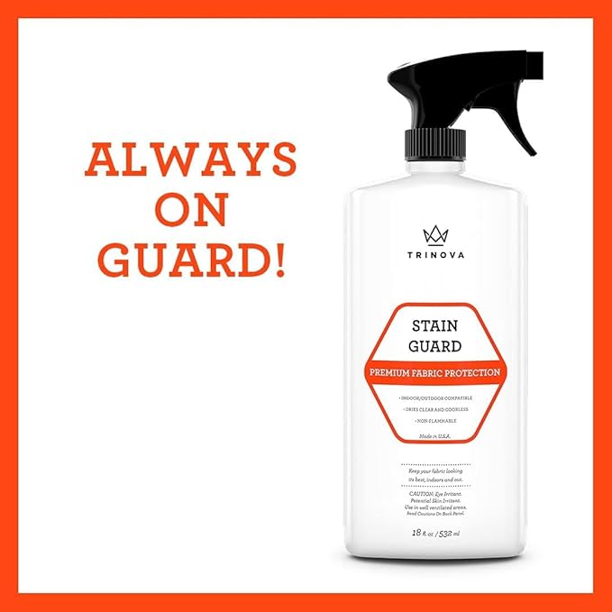 TriNova Non-Aerosol Stain Guard - Fabric Protection Spray for Upholstery Carpet Rugs and More to protect from liquid stains