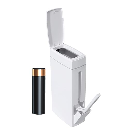 Bathroom Trash Can Narrow Wastebasket With Toilet Brush 4.5L Garbage Bin Garbage Bag Press Locking Lid For Kitchen Kitchen Bucket