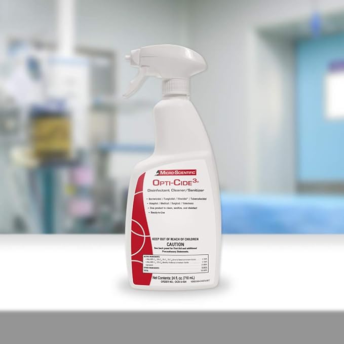 Micro-Scientific - OCS12-024 Opti-Cide3 Healthcare Grade Disinfectant Cleaner and Sanitizer Spray Model:NEMSI24SA