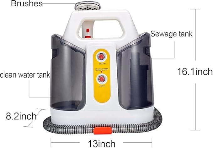Multi-Purpose Wet/Dry Vacuum Spot Cleaner Portable Carpet Cleaning Machine 600W Deep Cleaning for Pillows Curtain Bed Sheets Mattresses Sofas Car Plush Toys and Other Fabric Surfaces