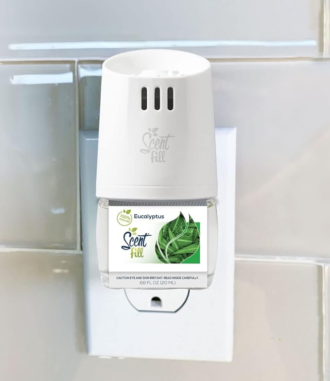 Scent Fill 100% Natural Eucalyptus Plug in Air Freshener Scented Oil Refills 3 Refills