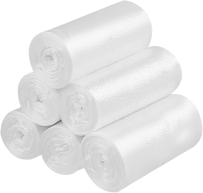 VICASKY Thickened Plastic Trash Bags 6 Rolls 45x50cm 30 Pieces Each Disposable Garbage Bags for Kitchen Bathroom Bedroom Home Use