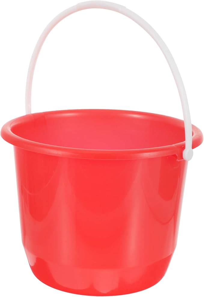 SAFIGLE 5L Plastic Bucket with Handle for Household Cleaning Gardening and Pet Care - Lightweight Multipurpose Water Pail for Indoor and Outdoor Use