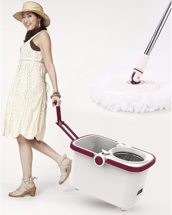 Microfiber Spin Mop Bucket Floor Cleaning System