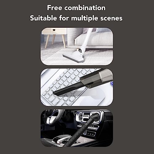 HURRISE Handheld Vacuum Cleaner Cordless Vacuum Cleaner for Pet Hair Carpet Multifunction Strong Suction Powerful Cordless Vacuum Cleaner for Hardwood Floor Carpet Pet Car