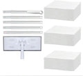 Home Electrostatic Dust Collector Mop Set With Foldable Long Handle Disposable Vacuum Paper - Household Floor Cleaning Tool(1SET)