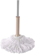 Microfiber Mop Hand Release Washing Mop Floor Cleaning Dust MopsHousehold Stainless Steel Lazy Mop(White-Patch Five-Pointed star4)