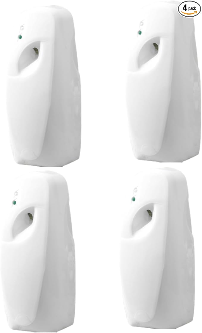 4 Pcs Automatic Air Freshener Spray Dispenser Wall Mounted or Free Standing Automatic Spray Dispenser Commercial and Home Use Battery Not Include