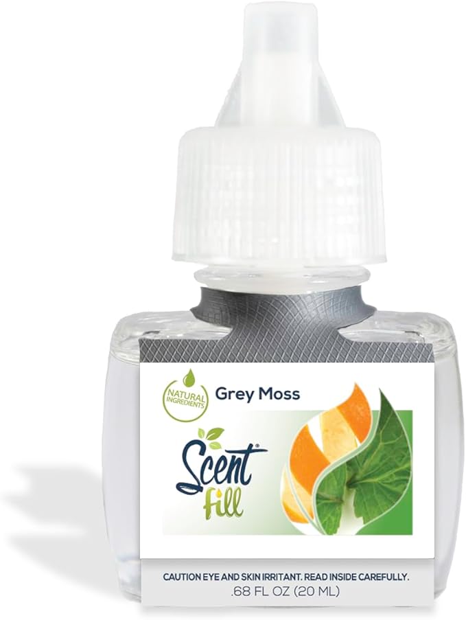 Scent Fill Grey Moss Plug in Air Freshener 4 Scented Oil Refills
