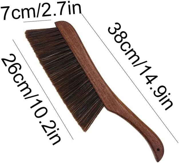 Whisk Broom Hand HeldHand BrushSoft Cleaning Brush Hand Brushs Cleaner Wood Handle Bed Brush Dusters for Hotel Family Clothes Dust Hair Sofa Bed Sheets Bedspread Carpet Cleaning dust Catcher