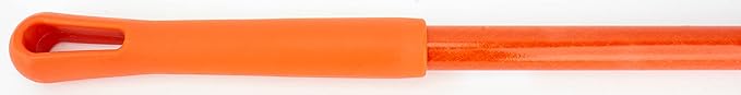 SPARTA 41082EC24 Plastic Color Coded Broom Flagged Bristles Long Broom With Angled Head For Large Debris 56 Inches Orange