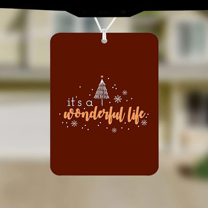 It's a Wonderful Life Car Freshener Set of 6 - Christmas Design Car Air Freshener - Best Design Air Freshener for Car