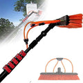 Glass Cleaning Brush Home Water Fed Telescopic Pole Kit Solar Panel Brush Rotating for Photovoltaic PanelExtendable Window Cleaner Water Fed Solar Panel Cleaning Brush Shower Squeegee with